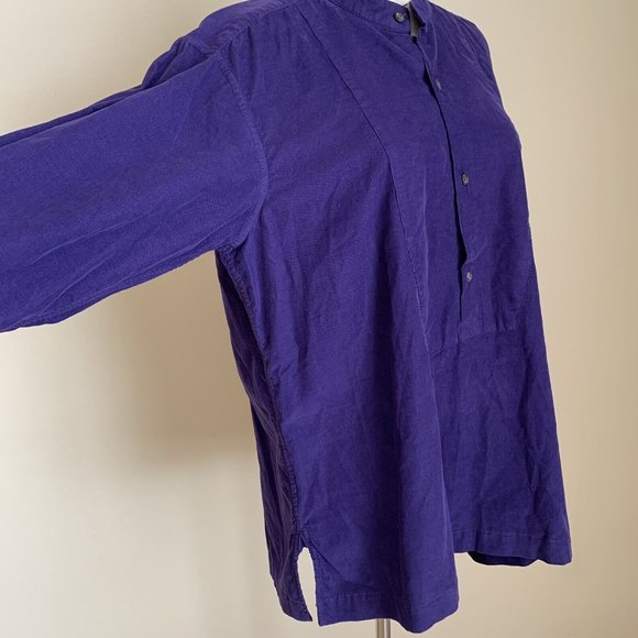 Eskandar Purple Cotton Corduroy Shirt Shirting Top Tunic Tincture sz 0 XS GOOP - Picture 8 of 11